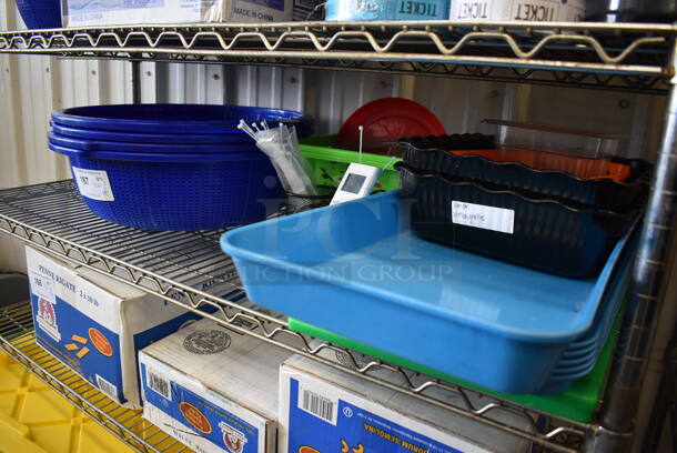 ALL ONE MONEY! Tier Lot of Various Items Including Poly Colanders and Poly Trays - Image 5 of 5