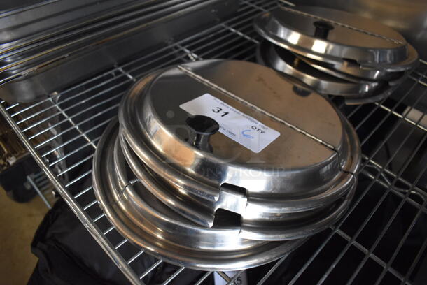 6 Metal Round Lids w/ Center Hinge. 11.5x11.5x2. 6 Times Your Bid! - Image 3 of 3