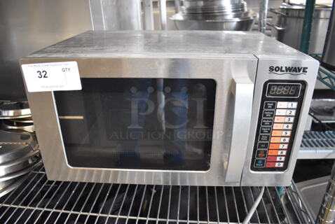 Solwave Stainless Steel Commercial countertop Microwave Oven. 115 Volts, 1 Phase. 20x14x12