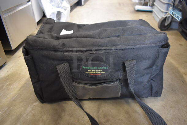 Black Insulated Food Carrying Bag. 21x15x11