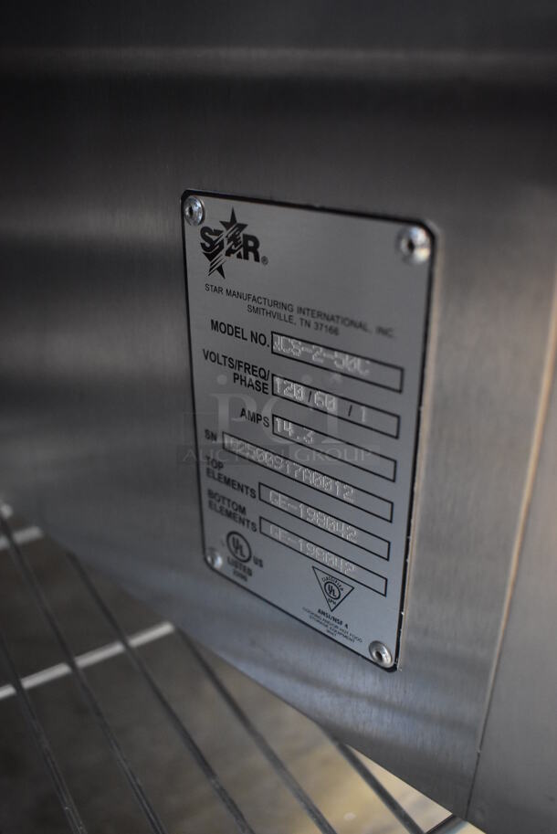 Star Holman QCS-2-50C Stainless Steel Commercial Countertop Electric Powered Conveyor Toaster Oven. 120 Volts, 1 Phase. 14.5x18x15. Tested and Working! - Image 5 of 6
