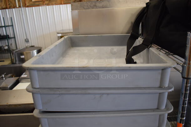 16 Poly Dough Bins; 15 Gray and 1 Green. 18x26x3. 16 Times Your Bid!