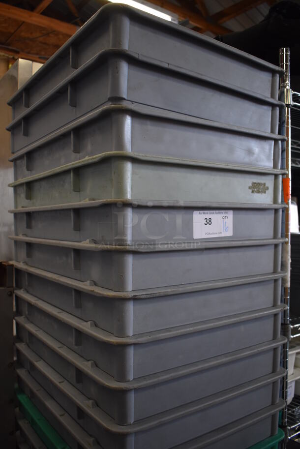 16 Poly Dough Bins; 15 Gray and 1 Green. 18x26x3. 16 Times Your Bid! - Image 2 of 3