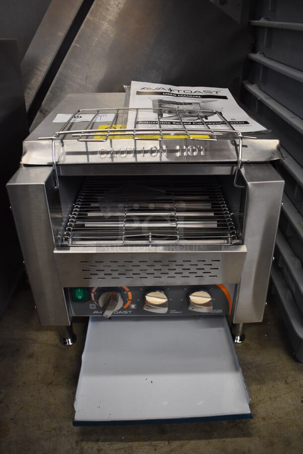 LIKE NEW! AvaToast TT-300-240 Stainless Steel Commercial Countertop Conveyor Toaster Oven. Unit Has Only Been Used a Few Times! 240 Volts, 1 Phase. 14.5x22x21