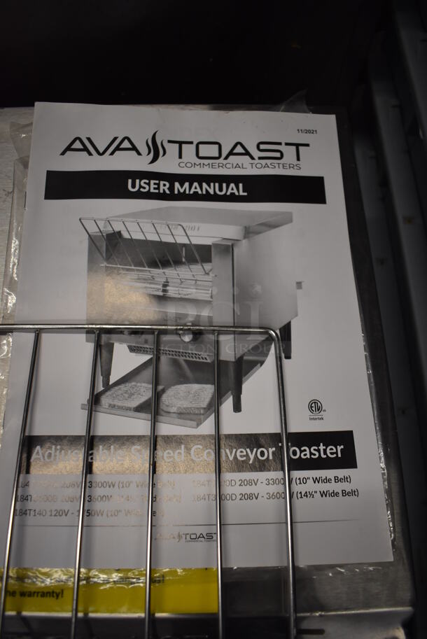 LIKE NEW! AvaToast TT-300-240 Stainless Steel Commercial Countertop Conveyor Toaster Oven. Unit Has Only Been Used a Few Times! 240 Volts, 1 Phase. 14.5x22x21 - Image 6 of 7