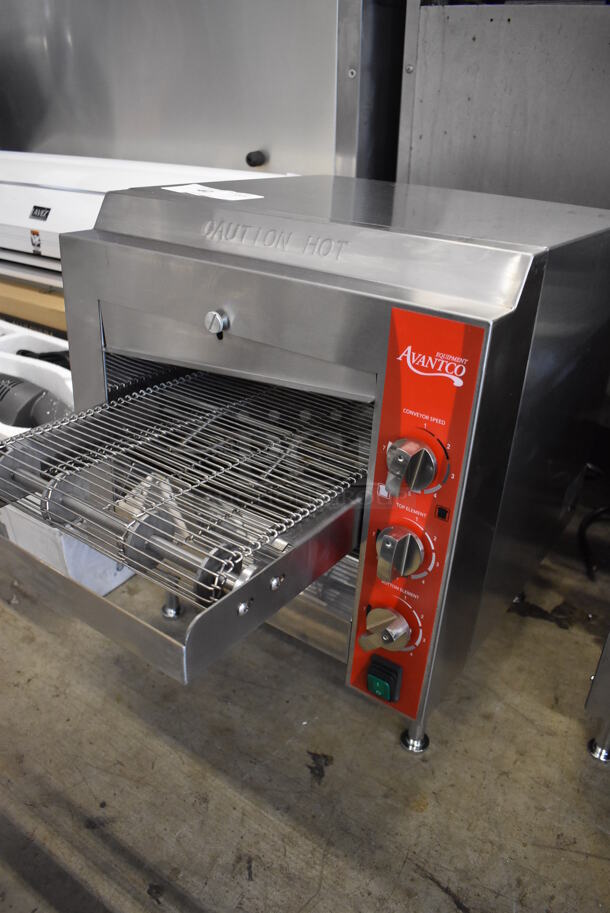 LIKE NEW! Avantco 177CVROV10RA Stainless Steel Commercial Countertop Conveyor Oven. 120 Volts, 1 Phase. 17x26x22. Tested and Working! - Image 2 of 6