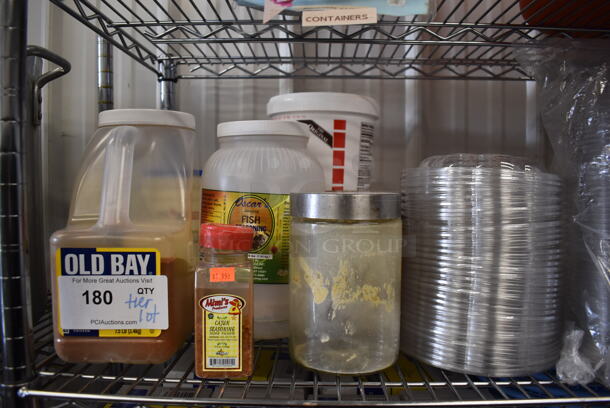 ALL ONE MONEY! Tier Lot of Various Items Including Plastic Bowls and Seasonings - Image 2 of 4