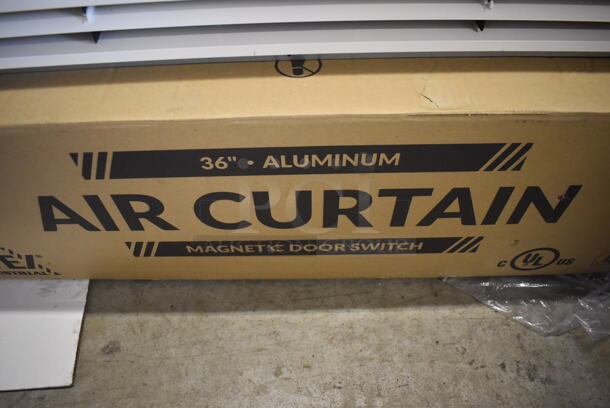 BRAND NEW IN BOX! Lavex Industrial 687FM3509LY 36" Aluminum Air Curtain with Remote Magnetic Door Switch. 120 Volts, 1 Phase. 36x10x9. Tested and Working! - Image 4 of 5