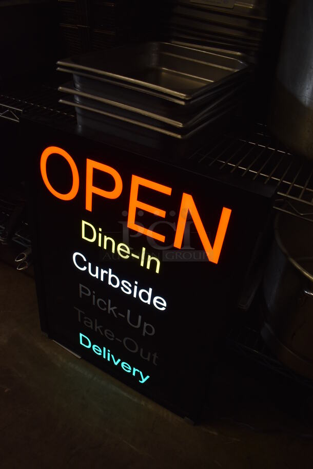 Light Up Open Sign. 19x2x24. Tested and Working! - Image 2 of 4