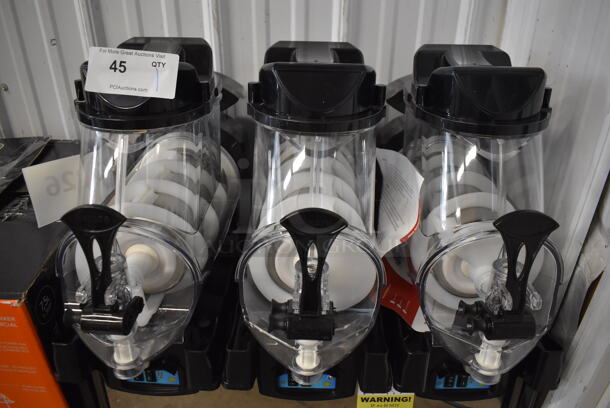 LIKE NEW! Carnival King AURORA 3 Stainless Steel Commercial Countertop Triple 1.6 Gallon Pourover Granita Frozen Beverage Dispenser. Unit Has Only Been Used a Few Times! 120 Volts, 1 Phase. 25x17x30. Tested and Working But Middle Auger Does Not Spin - Image 4 of 7