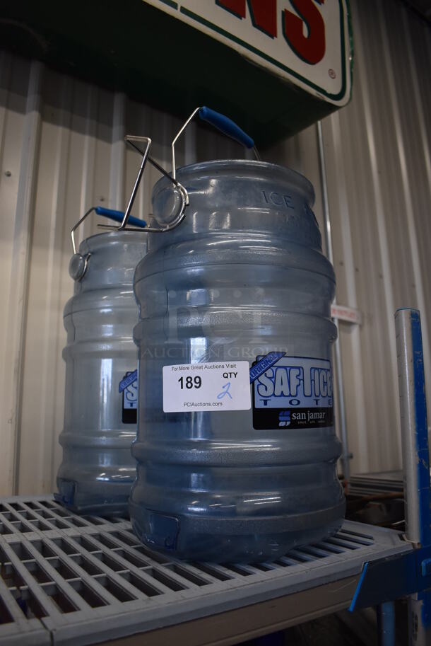 2 San Jamar Blue Poly Ice Buckets. 14x11.5x17. 2 Times Your Bid! - Image 2 of 3