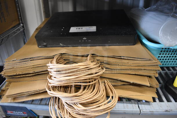ALL ONE MONEY! Tier Lot of Various Items Including Paper Bags and Plastic Lids - Image 2 of 4