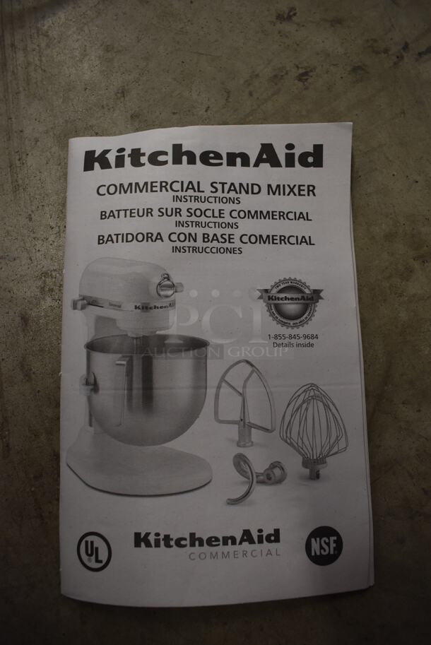 BRAND NEW IN BOX! KitchenAid KSMC895OB Black Metal Countertop 8 Qt. Bowl Lift Planetary Dough Mixer w/ Stainless Steel Mixing Bowl, Bowl Guard, Dough Hook, Whisk and Paddle Attachments. 120 Volts, 1 Phase. 17x13x19. Tested and Working! - Image 4 of 7