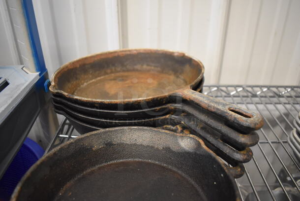 11 Various Cast Iron Skillets. Includes 9.5x6.5x2. 11 Times Your Bid! - Image 3 of 3
