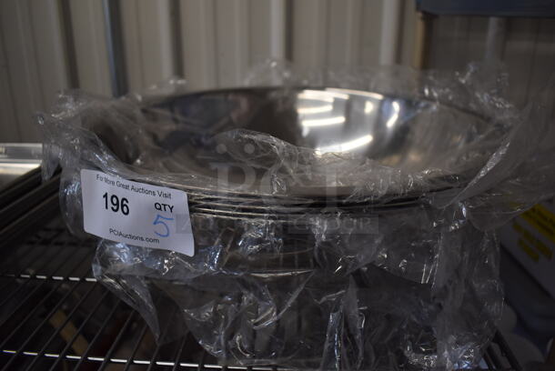 5 BRAND NEW! Metal Bowls. 19x19x7. 5 Times Your Bid!