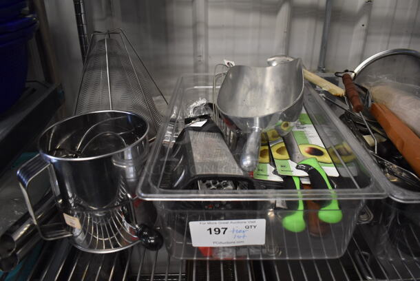 ALL ONE MONEY! Tier Lot of Various Utensils Including Sifter and Knives - Image 2 of 5