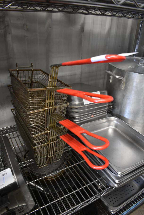 4 Metal Fry Baskets. 11x26x11. 4 Times Your Bid! - Image 1 of 3