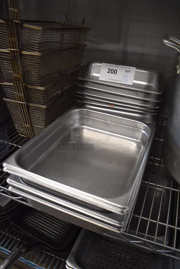 16 Stainless Steel 1/2 Size Drop In Bins. 1/2x2. 16 Times Your Bid! - Image 2 of 3