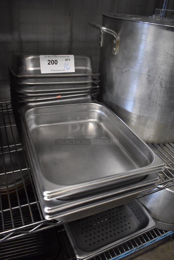 16 Stainless Steel 1/2 Size Drop In Bins. 1/2x2. 16 Times Your Bid! - Image 3 of 3