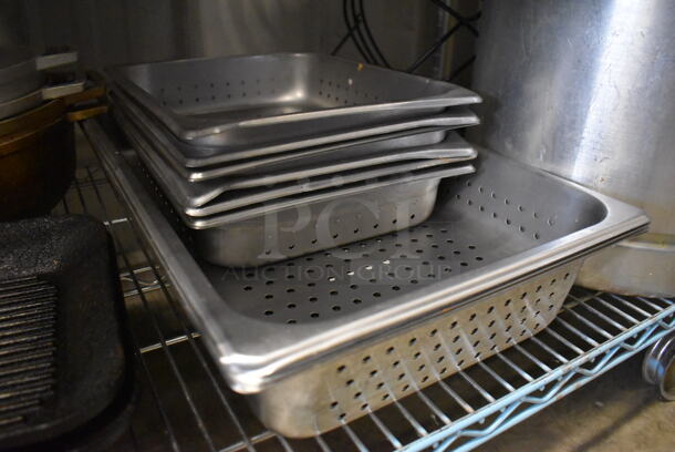 ALL ONE MONEY! Tier Lot of Various Metal Items Including Stock Pot, Skillets, and Drop In Bins - Image 3 of 4