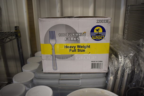 ALL ONE MONEY! Tier Lot of Various Metal Items Including Aluminum Pans and Poly Forks - Image 3 of 4