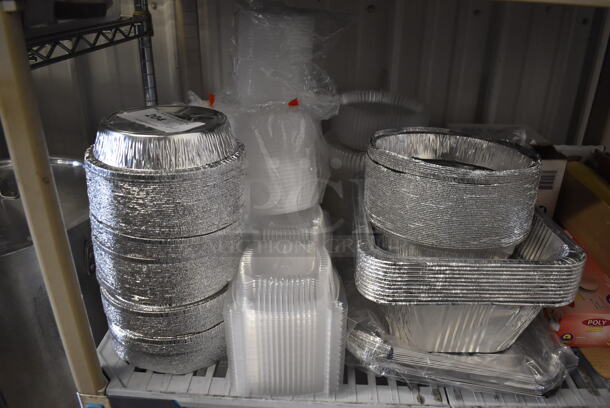 ALL ONE MONEY! Tier Lot of Various Metal Items Including Aluminum Pans and Plastic Food Wrap - Image 4 of 4