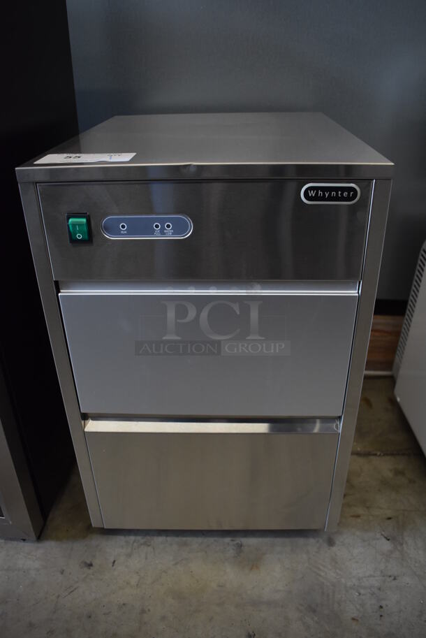 BRAND NEW SCRATCH AND DENT! Whynter FIM-450HS Stainless Steel Self Contained Ice Machine. 115 Volts, 1 Phase. 15x18.5x23. Tested and Working! - Image 1 of 6