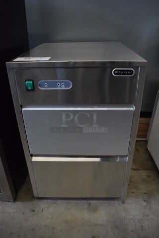 BRAND NEW SCRATCH AND DENT! Whynter FIM-450HS Stainless Steel Self Contained Ice Machine. 115 Volts, 1 Phase. 15x18.5x23. Tested and Working!