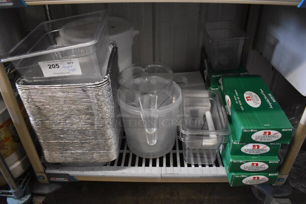 ALL ONE MONEY! Tier Lot of Various Metal Items Including Aluminum Pans and Poly Drop In Bins - Image 1 of 5