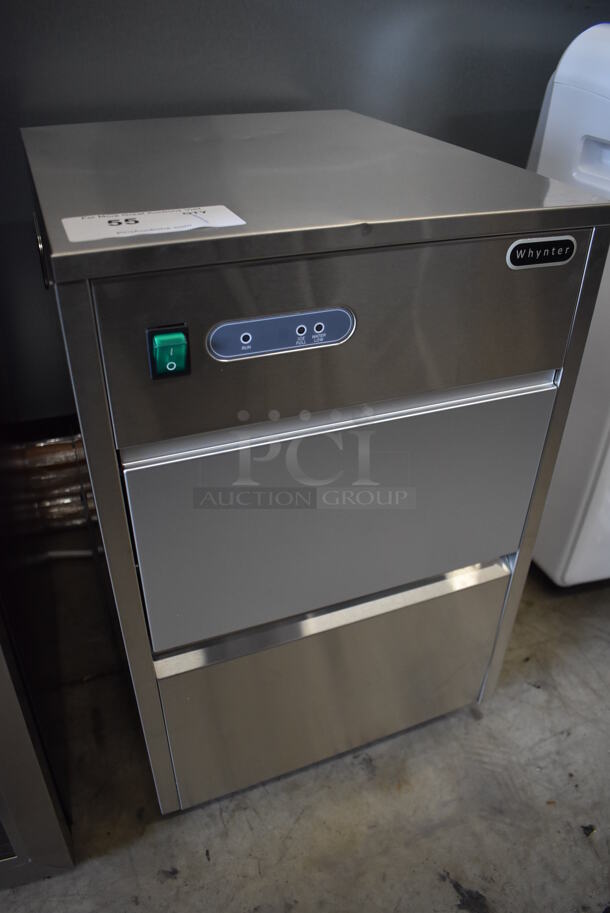 BRAND NEW SCRATCH AND DENT! Whynter FIM-450HS Stainless Steel Self Contained Ice Machine. 115 Volts, 1 Phase. 15x18.5x23. Tested and Working! - Image 3 of 6