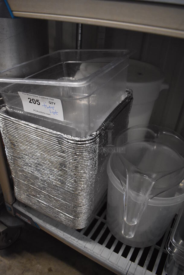 ALL ONE MONEY! Tier Lot of Various Metal Items Including Aluminum Pans and Poly Drop In Bins - Image 4 of 5