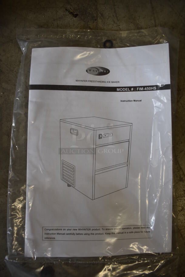 BRAND NEW SCRATCH AND DENT! Whynter FIM-450HS Stainless Steel Self Contained Ice Machine. 115 Volts, 1 Phase. 15x18.5x23. Tested and Working! - Image 5 of 6