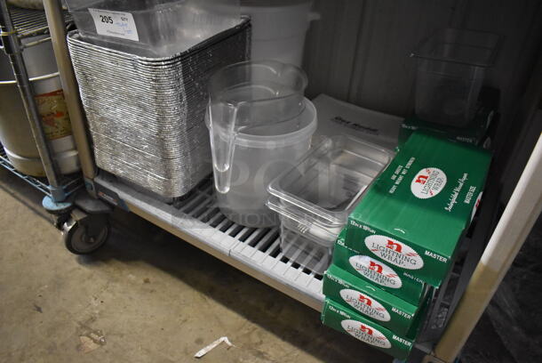 ALL ONE MONEY! Tier Lot of Various Metal Items Including Aluminum Pans and Poly Drop In Bins - Image 5 of 5