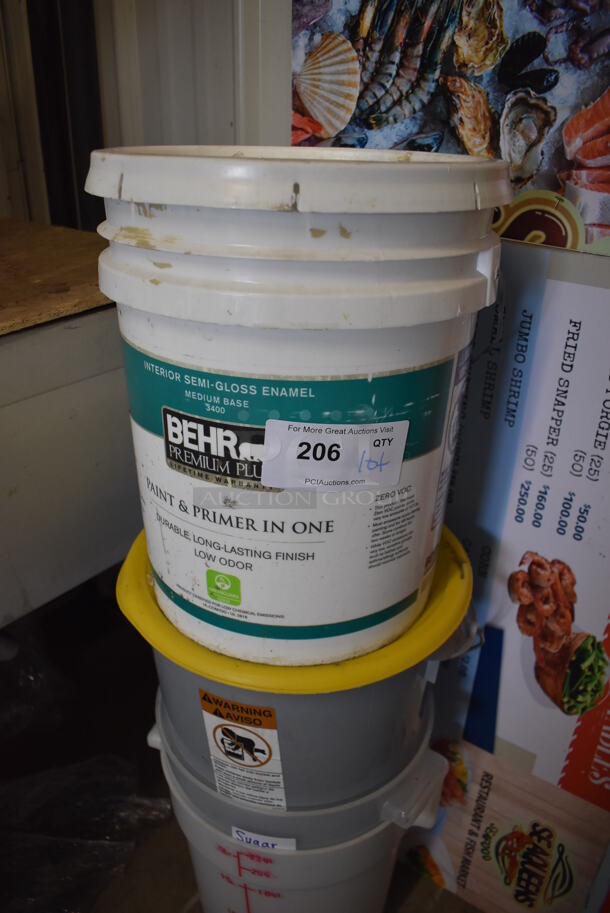 ALL ONE MONEY! Tier Lot of Various Metal Items Including Signs and Poly Bins - Image 3 of 5