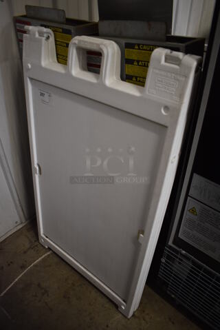 Signicade Deluxe White Poly A Frame Sidewalk Sign. 27x2x46