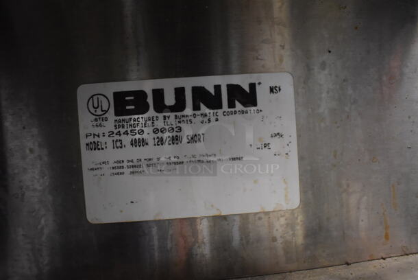 Bunn IC3 Stainless Steel Commercial Countertop Iced Tea Machine. 12x28x32 - Image 4 of 4
