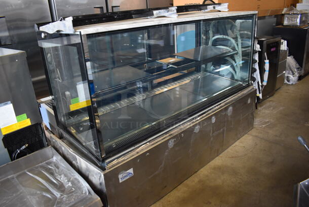 Yukon Stainless Steel Commercial Deli Display Case Merchandiser. 70x27x47. Tested and Does Not Power On