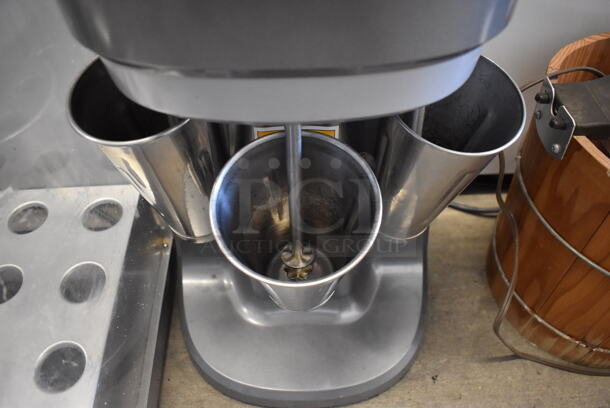 Hamilton Beach Metal Commercial Countertop 3 Head Milkshake Mixer w/ 3 Metal Mixing Cups. 115 Volts, 1 Phase. 12x8x20.5. Tested and Working! - Image 5 of 5