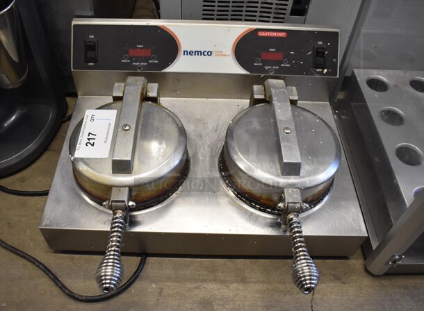 2018 Nemco 7030A-2 Stainless Steel Commercial Countertop 2 Waffle Cone Press. 120 Volts, 1 Phase. 19x19x8. Tested and Working!