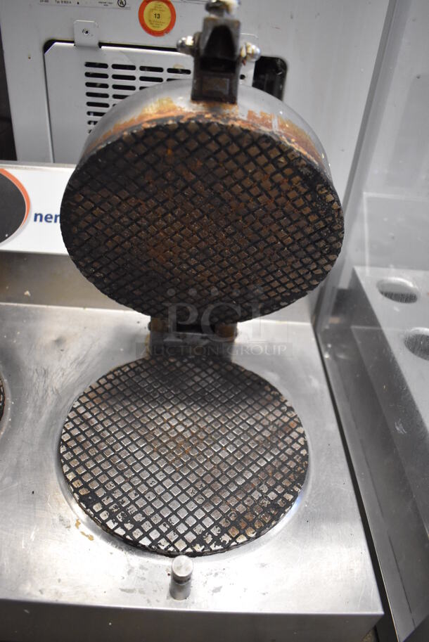 2018 Nemco 7030A-2 Stainless Steel Commercial Countertop 2 Waffle Cone Press. 120 Volts, 1 Phase. 19x19x8. Tested and Working! - Image 4 of 7