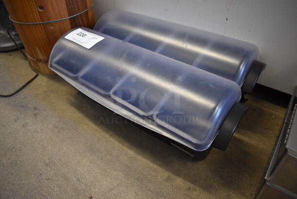 2 Black Poly Bar Topping Rail w/ Blue Poly Drop Ins. 20x7x5.5. 2 Times Your Bid! - Image 3 of 4