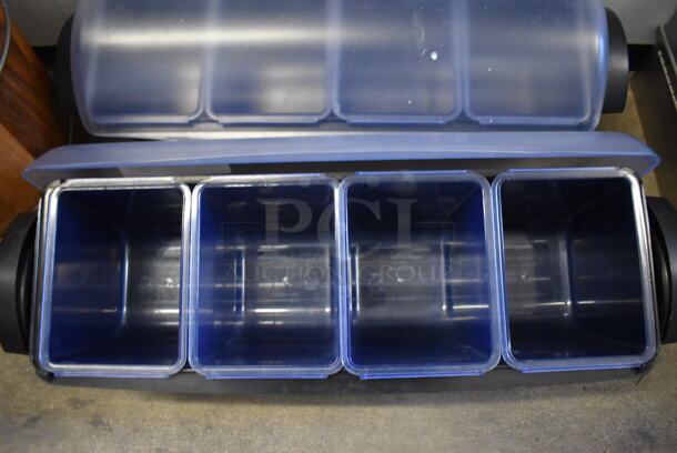 2 Black Poly Bar Topping Rail w/ Blue Poly Drop Ins. 20x7x5.5. 2 Times Your Bid! - Image 4 of 4