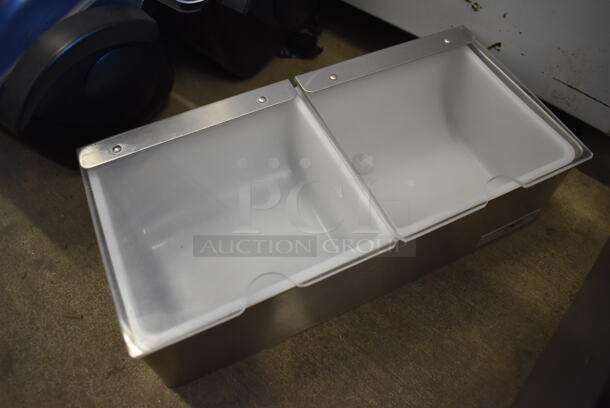 2 Black Poly Bar Topping Rails. 1 w/ Poly Drop Ins. 12x6x3.5. 2 Times Your Bid! - Image 2 of 3