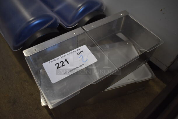 2 Black Poly Bar Topping Rails. 1 w/ Poly Drop Ins. 12x6x3.5. 2 Times Your Bid! - Image 3 of 3