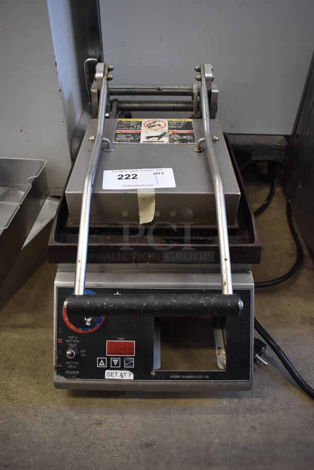 Star Stainless Steel Commercial Countertop Panini Press. 12x22x13. Cannot Test Due To Plug Style - Image 1 of 6