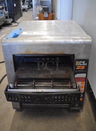 Star Holman RDSE-2-1200SK Stainless Steel Commercial Countertop Electric Powered Conveyor Toaster Oven. 208 Volts, 1 Phase. 15x23x16