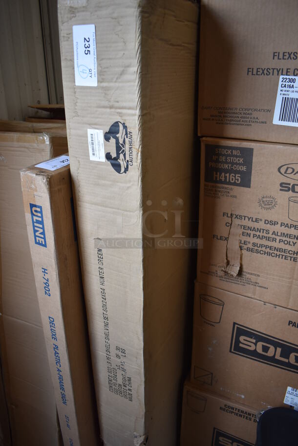 Box of 4 BRAND NEW! Green Finish Wire Shelves. 64x24x2 - Image 5 of 5