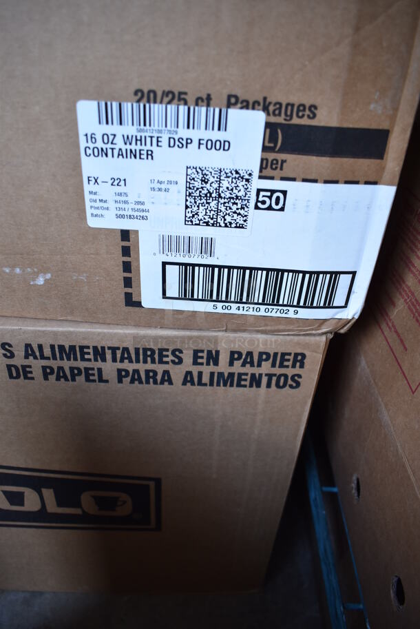 ALL ONE MONEY! Lot of 5 Boxes of Various Paper Products Including Food Containers and Lids - Image 3 of 5