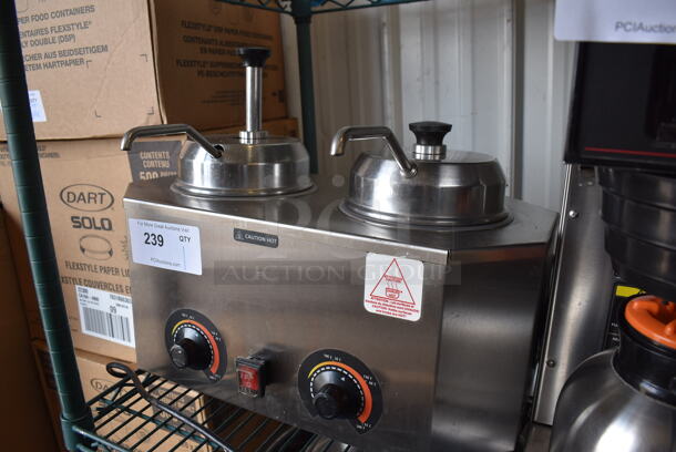 Stainless Steel Commercial Countertop 2 Well Soup Warmer. 115 Volts, 1 Phase. 21x14x14.5. Tested and Working! - Image 2 of 5