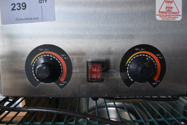 Stainless Steel Commercial Countertop 2 Well Soup Warmer. 115 Volts, 1 Phase. 21x14x14.5. Tested and Working! - Image 3 of 5